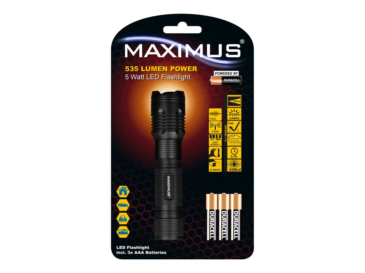 MAXIMUS LED Flashlight M-FL-008B-DU