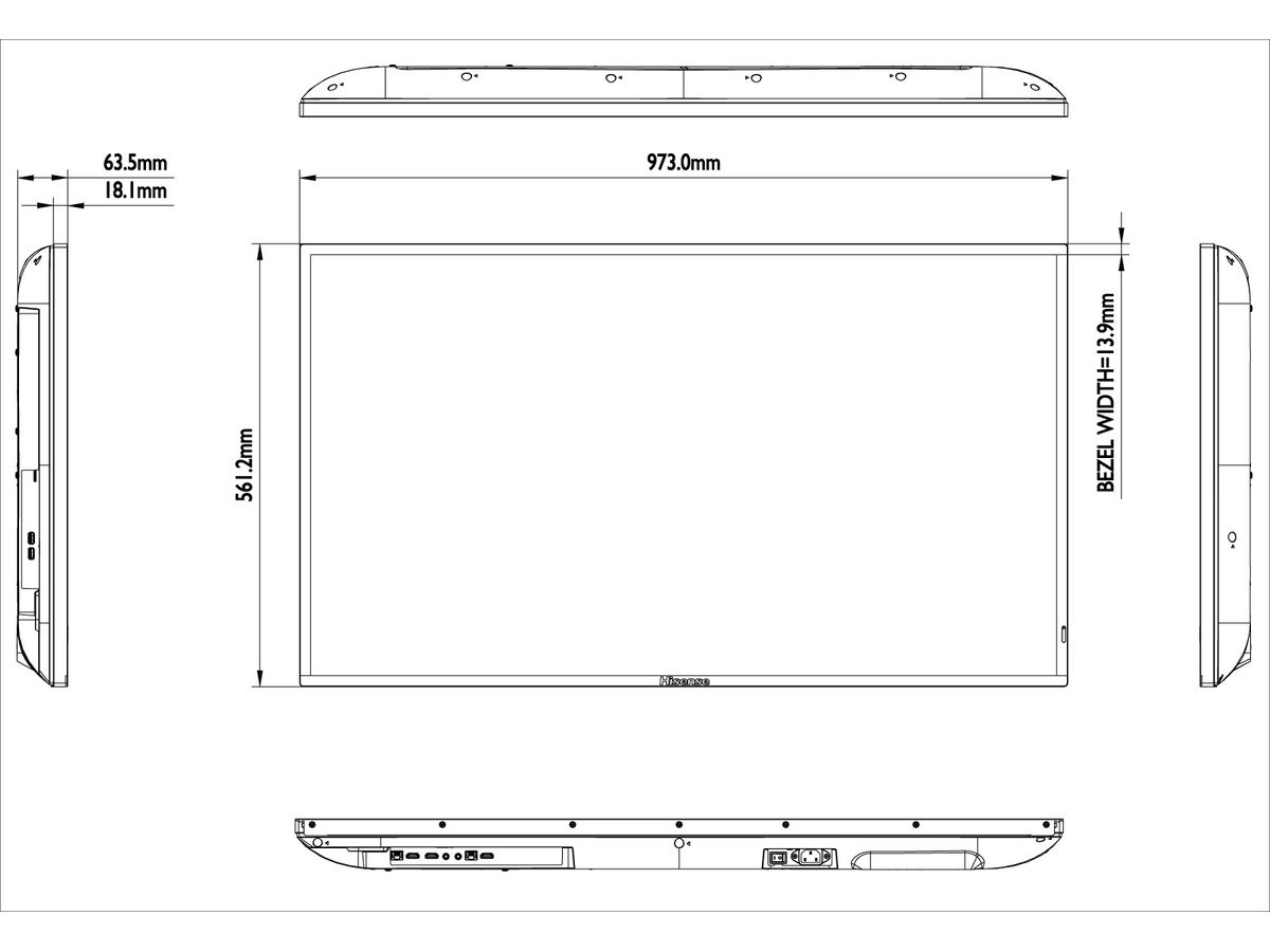 Hisense 43" LCD Display